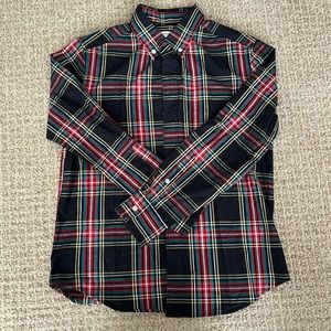 Crewcuts Boys Christmas Plaid Button Down Shirt